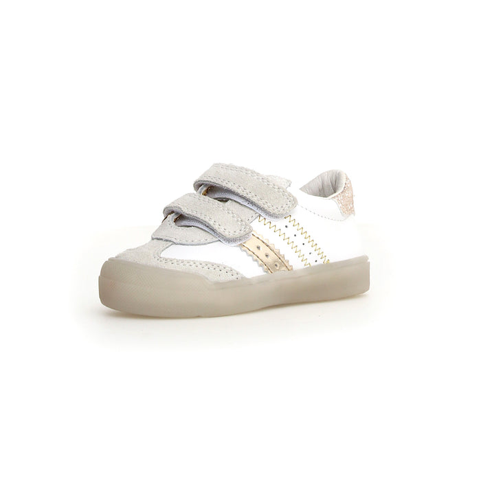 Riby Girl Sneaker/White-Gold-Pink