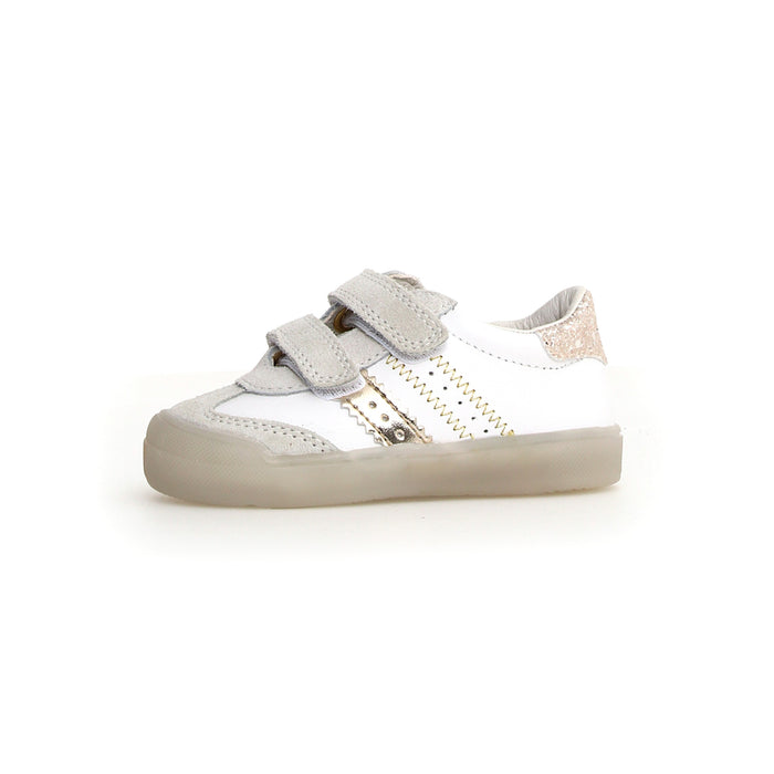 Riby Girl Sneaker/White-Gold-Pink